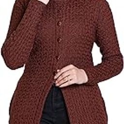 Woollen Round Neck Women's Long Cardigan(8303)-picture-25