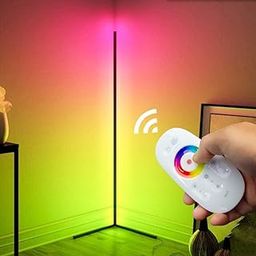 JUKKRE Smart RGB Floor Lamp, Dimmable LED Corner Lamp with Music Sync Color Changing Control Remote, Standing Floor Lamp for Gaming Living Room Bedroom Birthday Party Christmas (56")-20