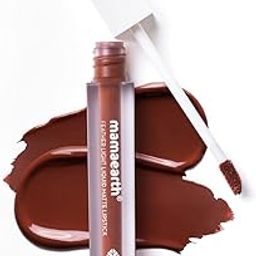 Mamaearth Feather Light Liquid Matte Lipstick with Coconut & Vitamin E for 16-Hour Long Stay (Weightless & Non-Drying) 03 Nude Tea - 3.5 ml-image-49
