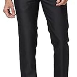 Men Slim Fit Solid Pattern Poly Viscose Blend Pleatless Formal Trouser-image-75