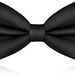 Bow Tie for Men Classic Solid Colour Pre-Tied Satin Formal Tuxedo Bowtie Adjustable Length Clip on Design for Adults Elegant Double Fold Ties for Boys and Men’s Party Accessories-image-3