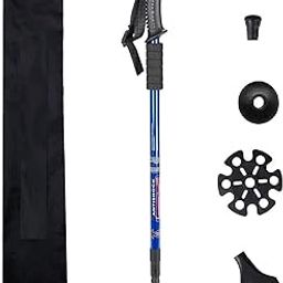 Vrutwa™ Trekking Poles, Collapsible Lightweight Shock-Absorbent Hiking Walking Sticks Adjustable Aluminum Hiking Poles for Women Men Kids, 1 Pack-image-87