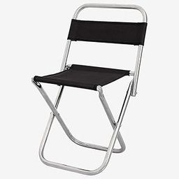 BIGFALCON Premium Folding Camping Chair Outdoor Portable Fishing,Picnic,Hiking and Traveling Stool/Chair with Backrest Relaxing Sketching Chair (Black Without Bag)-image-96