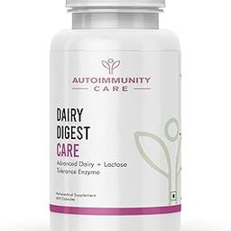 Dairy Digest Care | 9X Advanced Enzymes for Milk + Dairy + Lactose Intolerance | Milk & Dairy Digest, Digests Lactose, Dairy Proteins and Fats | 60 Veg Capsules-28