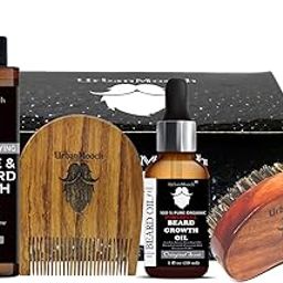 UrbanMooch 4 in 1 Beard Grooming Kit for Men | Anniversary, Birthday, Valentine Gift for Boyfriend, Husband | Charcoal Face & Beard Wash, Powerful Beard Growth Oil, Boar Bristle Beard Brush & Wooden Beard Comb | Ultimate Grooming Kit-image-13