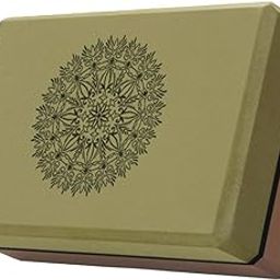 CALANDIS™ Yoga Block Lightweight Soft Yoga Brick for Body Building Meditation Home Gym Green and Coffee | Yoga Props | Yoga & Pilates | Fitness, Running & Yoga-image-61