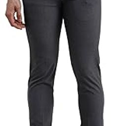 turtle Men 4 Way Stretch Slim Fit Self Design Grey Flat Front Formal Trouser-picture-38