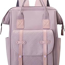 OBABY Baby Diaper Bag | Mother Bag Maternity Backpack Cum Tote bag | Spacious Waterproof Backpack with Multiple Pockets to Easily Organise Baby Essentials Diaper Backpack (Strap Purple)-picture-13