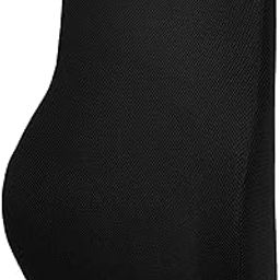 Amazon Basics Backrest Lumbar Support Orthopedic Pillow, Portable, Adjustable Strap for Office/Home Chair,Car Seat|Promotoes Posture Alignment, Back Pain Relief - 6 Months Warranty|Mesh - Black, Large-25