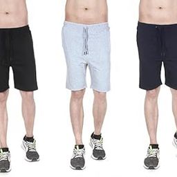 (Pack of 3 Boys yoga Wear Running Casual Lounge shorts with string nada-picture-10