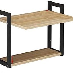 INDIAN DECOR. 32200 Shelves Kitchen Shelf/Microwave Rack/Wall Mount/Metal Rack/Kitchen Supplies Storage Shelf - Black Frame - MDF Wood-26