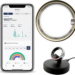 2025 Smart Ring for Women Men, Sleep Tracker Ring, Fitness Smart Ring, Activity Tracker,Sleep Monitor, Stress/Heart Rate/Women's Calories Steps Tracking-No APP Subscription (Gold, #7-54.4mm/2.14")-13