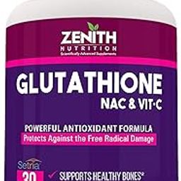 Zenith Nutrition Glutathione, NAC & Vitamin-C (For Skin and Antioxidant support) – Lab tested | 30 Veg capsules-image-18