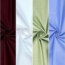 SUBHDIN Premium Unstitched Shirt Fabric For Men -2.25m Shirt Cloth Piece - Pure Cotton Linen Blend Material-image-65