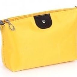 FOK 1 Pc Lady MakeUp Pouch Cosmetic Make Up Bag Clutch Hanging Toiletries Travel Kit Jewelry Organizer Casual Purse (Color-Yellow)-image-59