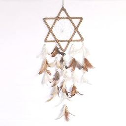 RPH Handicrafts Star Shape Dream Catcher for Bedroom, Wall Hanging, Home Decor, Kid's Room, Gift and Decoration (Natural with Jute)-image-19