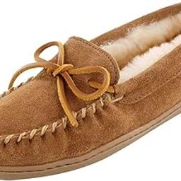 Women s Sheepskin Hardsole Moccasin Tan 9 B(M) US-image-64