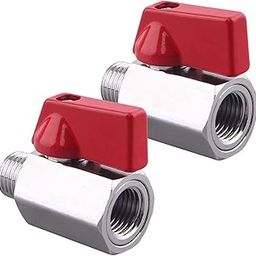 Brass Mini Ball Valve (Pack of 2) – 1/4 Inch BSP Female x Male Thread Shut-Off Valve for Water, Oil & Gas Flow Control-picture-10