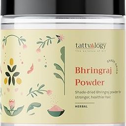 Tattvalogy Bhringraj Powder | Pure Herbal | For Nourishment Of Skin And Hair | No Chemicals & Preservatives | Hair Mask for Hair Spa | In Plastic Jar - 150 GM-image-97