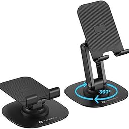 BuyLift Mobile Stand Holder Tripod Stand for Desk Sturdy Rotatable 360° Metal Mobile Stand Mobile Phone Holder with Stable Metallic Compatible with All Type of Pone (Black)-image-78