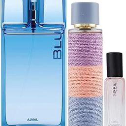 Ajmal BLU 90ML & MARYAJ DEUCEFEMME 100ML & Neea EDP of 20ML Pack of 3 (Total 220ML) for Men & Women-5