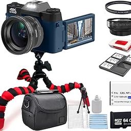 Acuvar 4K 48MP Digital Camera Kit for Photography, Vlogging Camera for YouTube with Flip Screen, WiFi, Wide Angle & Macro Lens, 64GB Micro SD Card, 12" Flexible Tripod, Carrying Case, Card Reader-image-69