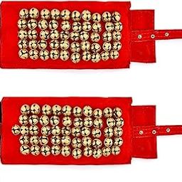 UAPAN 5 line Ankle Bells Velvet Pad for Classical Bharatanatyam Kathak Dance with Adjustable Strap (Velvet Belt with Velcaro)-image-17