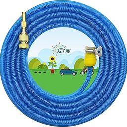 SUNICE 15 Meter Braided Blue Flexible Hose Pipe, Spray, Adapter (Pipe Diameter ½'' Inch, 0.5 Inch, 12 Mm) Gardening, House Cleaning,Car And Bike Washing Spray Gun (15 Meter, Braided Blue)-image-38