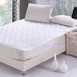 Texlux Water Resistant & Dustproof Mattress Protector California King Bed Size 78 Inch X 84 Inch -White-image-1
