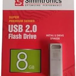Simmtronics USB 2.0 Flash Drive, 8GB, Metal U Drive, Super Premium Series-12