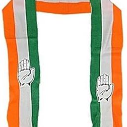 Unisex Cotton Fabric Indian National Congress Party Flag Design Scarf Roto Fatka (Tricolour, 62 Inch)-image-3