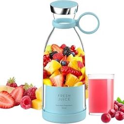 SRUY Bottle Juicer USB Rechargeable Portable Blender for Smoothies & Shakes – 380ml Bottle-Shape Mini Mixer – Personal Size Hand Blender for Home, Office, Gym & Travel (Multicolor)-29