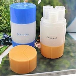 HETANSH ICON 3 In 1 Leak Proof Travel Empty Plastic Liquid Triad Bottle For Cosmetic, Shampoo, Lotion, Body Wash Leak Proof Refillable Plastic Dispenser Bottle- Pack of 2(multi color)-39