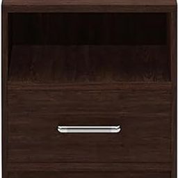 Royaloak Zest Sidetable | Engineered Wood with Melamine Finish Sidetable | Ample Storage |Telescopic Channel | Chrome Handle | Modern Design | Sidetable with Drawer | Wooden Side Table for Bedroom-14