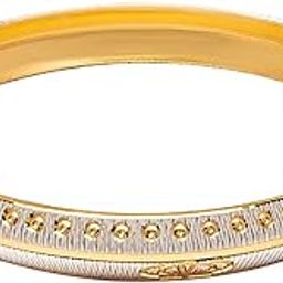 shining jewel - by shivansh Shining Jewel Two Tone Gold & Silver Colour Traditional Designer Kada for Men (Pack of 4) SJ_3403_S-picture-7