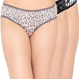 Women's Pack of 3 Cotton Spandex Low Waist Outer Elastic Bikini Panty-picture-31