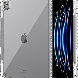 Printme Clear Case for iPad Air 13 Inch M2 2024, iPad Pro 12.9 6th/5th Generation 2022/2021 Case, Slim Lightweight Soft TPU Anti-Scratch Back Cover with Shock Resistant Raised Edge, with Pen Holder-image-27