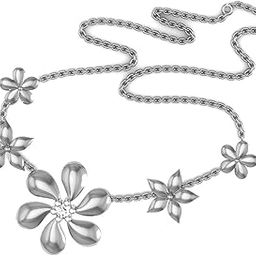 18k (750) White Gold and Diamond Necklace for Women-image-30