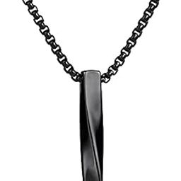 Alpha Anti Tarnish Stainless Steel Coiller Locket Neck Chain for Men | Stylish Pendant Necklace | Jewellery Accessories for Boys | Minimal Jewelry | Gifts for Boyfriend & Husband-image-42