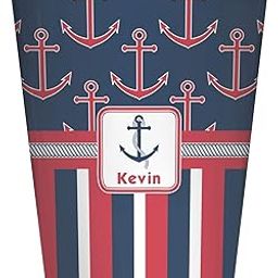 Nautical Anchor & Stripe Waste Basket (Custom)-image-40