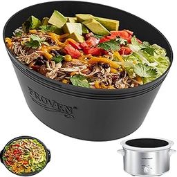 FROVEN Compatible for Crock Pot Divider Inserts 4-5 QT Slow Cooker Liners Oval Shape, Reusable, Leak-Proof, Dishwasher Safe Divider Suitable For All 4 Quart Silicone Crockpot Liners Accessories-picture-32