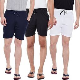Cotton Shorts for Men(Pack of 3) (D11-BL_WH_NV_003-P)-34