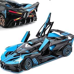 Sky Tech® Bugatti Bolide Sports SUV Car 1:32 Scale Model Car Exclusive Alloy Metal Pull Back Die-cast Diecast Metal Pullback Toy Openable Doors & Light Music Best Gifts Kids【Colors as Per Stock 】-image-42