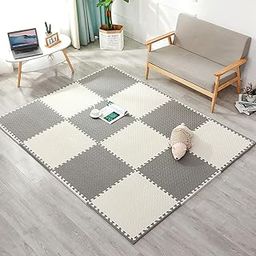 Wolpin Gym Mats for Floor Puzzle Exercise Mat with EVA Foam Interlocking Tiles for Home Kids Room, Play School Waterproof Floor Foam Mat Tiles Anti-Slip-31