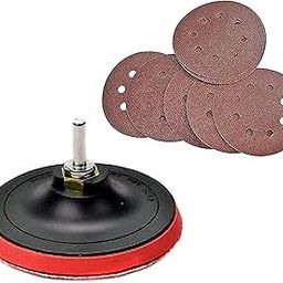 Inditrust Sand Paper (5") 125mm Hook and Loop Sanding Discs Sandpaper For Grinder And Drill Machine (With 10 pcs 120 Grit)-7