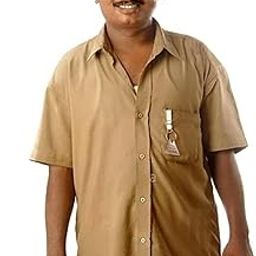 Men Khaki Color Shirts | Set of 1 |haff Sleeves | Workers Duty Drivers Shirts | Comfortable Wear for Men-image-96