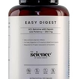 The Science of Good Health Easy Digest HCL Supplement for Indigestion and Acidity Relief, Low Potency-image-26