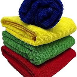 OEMBESTSELLER Microfiber Cloth - 4 Pcs - 40x60 cms - 340 GSM & Multipurpose Cloths Automotive Towels Cleaning for Office Table Home Car Bike Cleaning Polishing (40 X 60 Centimeters, Multicolor)-image-33
