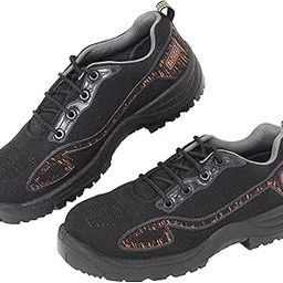 BLACK+DECKER Flyknit Black & Orange Sporty Design Safety Shoes for Men Lightweight | Single Density | Fiber Toe | Antistatic & Antislip | BXWB0182IN-FN | Size-09-image-50