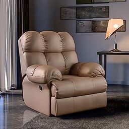 Green Soul | Shangri-La | Electric Recliner Sofa with Oversized Backrest, Premium Comfort and Soft Leatherette | Motorized Recliner for Relaxing at Home | with Installation (Brown)-image-35